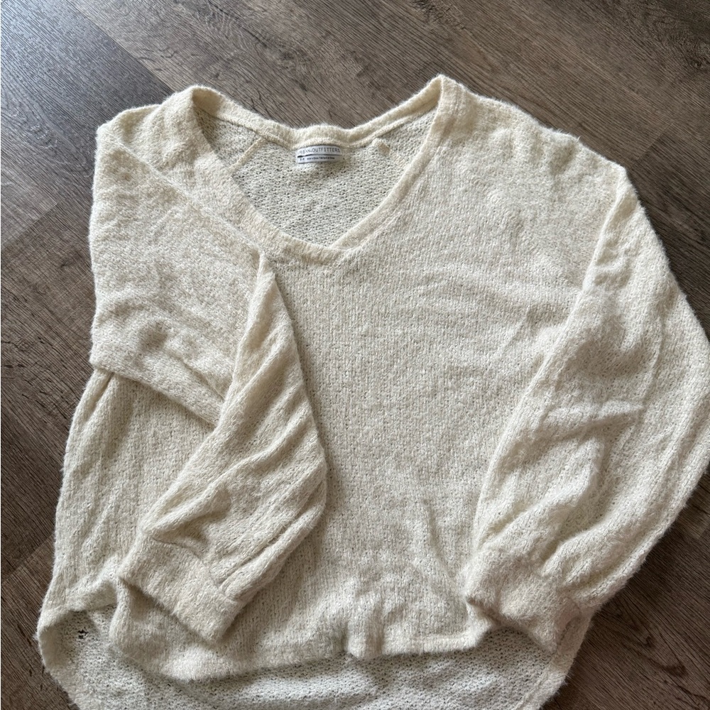 Urban Outfitters Cream V-Neck Sweater